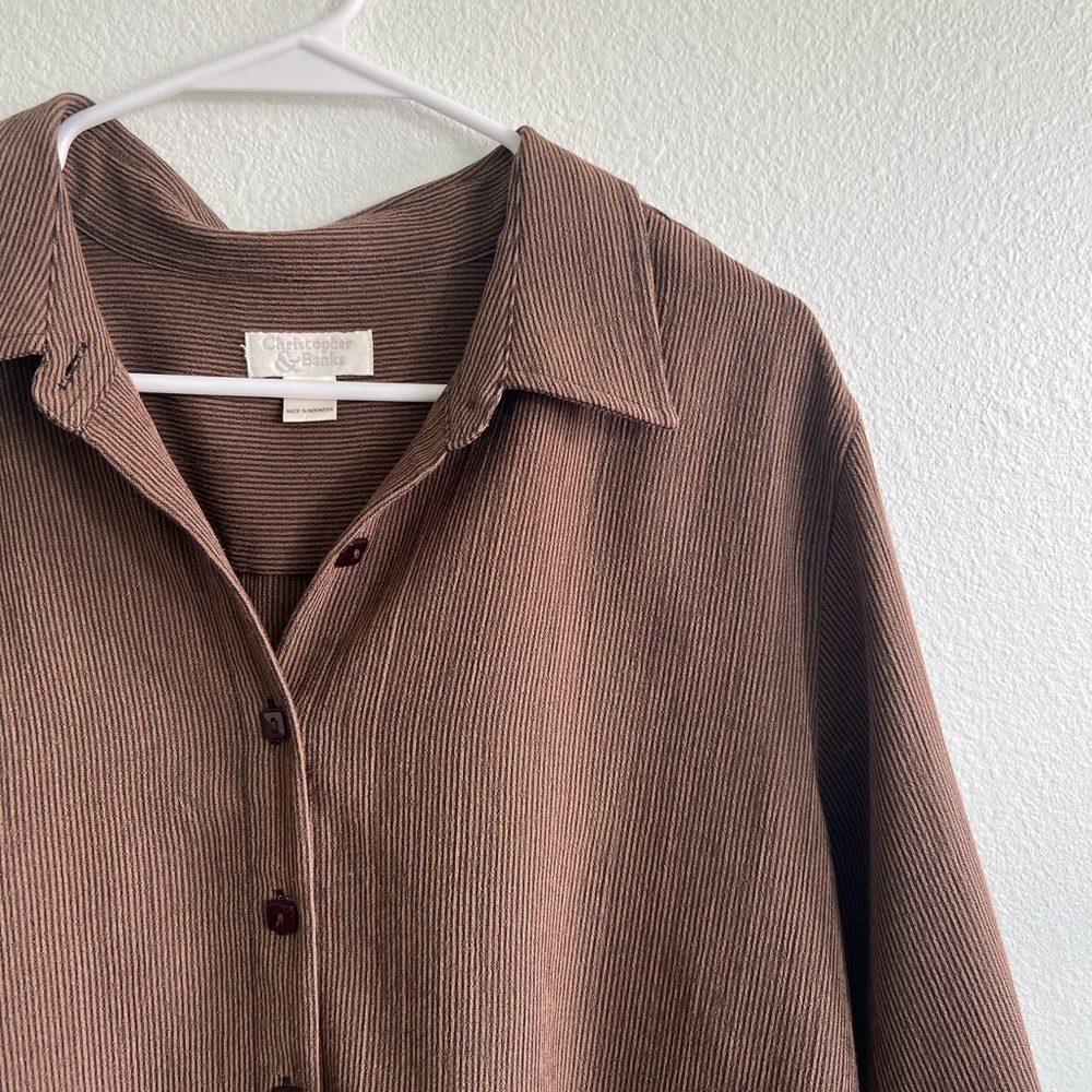 Brown Striped Shirt